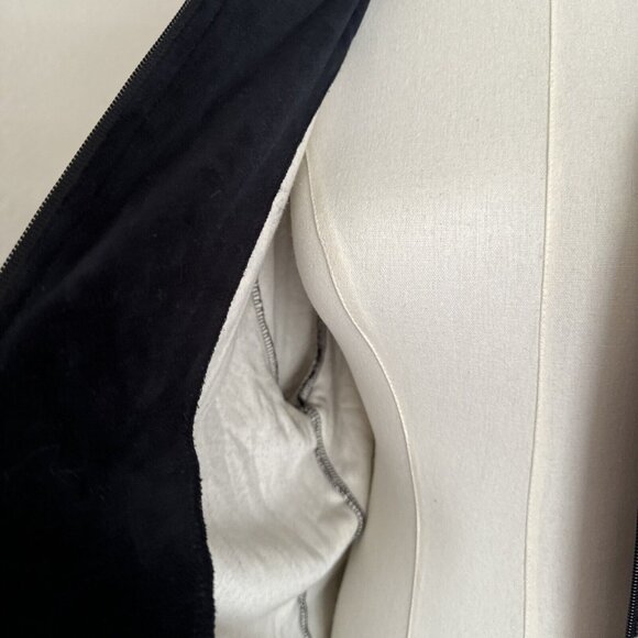 Vintage Women’s Velour Halter Active Sweater Black White Full Zip Size 1X - Picture 12 of 13